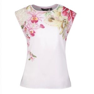 TED BAKER LONDON floral pink tee